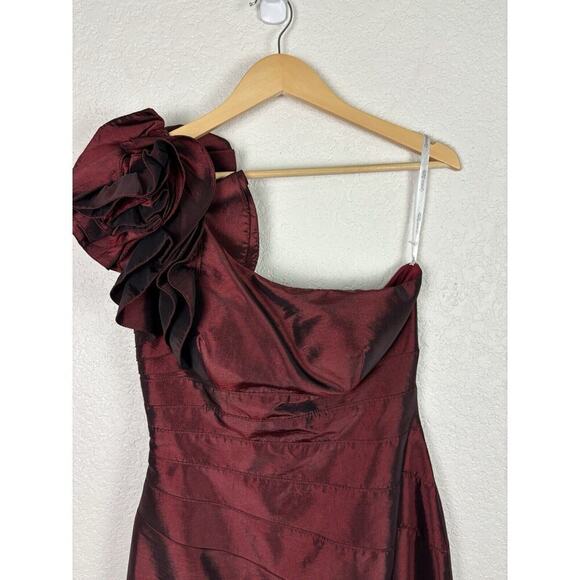 Cameron Blake Formal Dress Maroon Burgundy Womens 6 Elegant Dark Romantic FALL - Picture 2 of 9